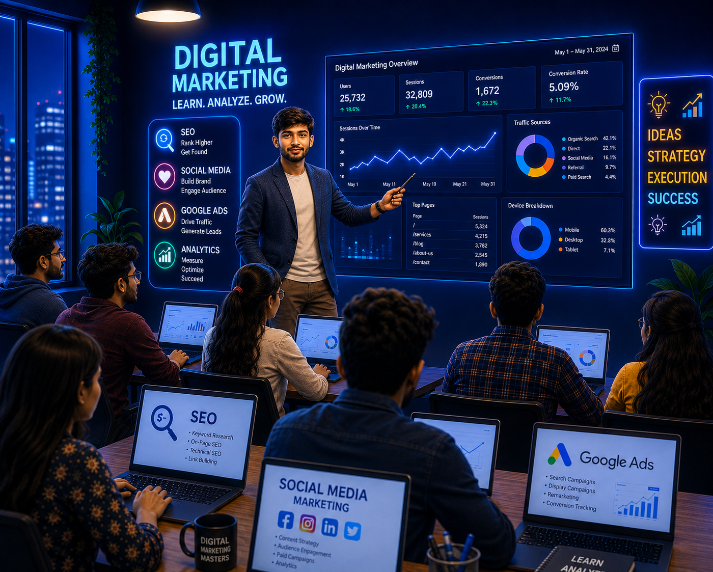 Digital marketing training session